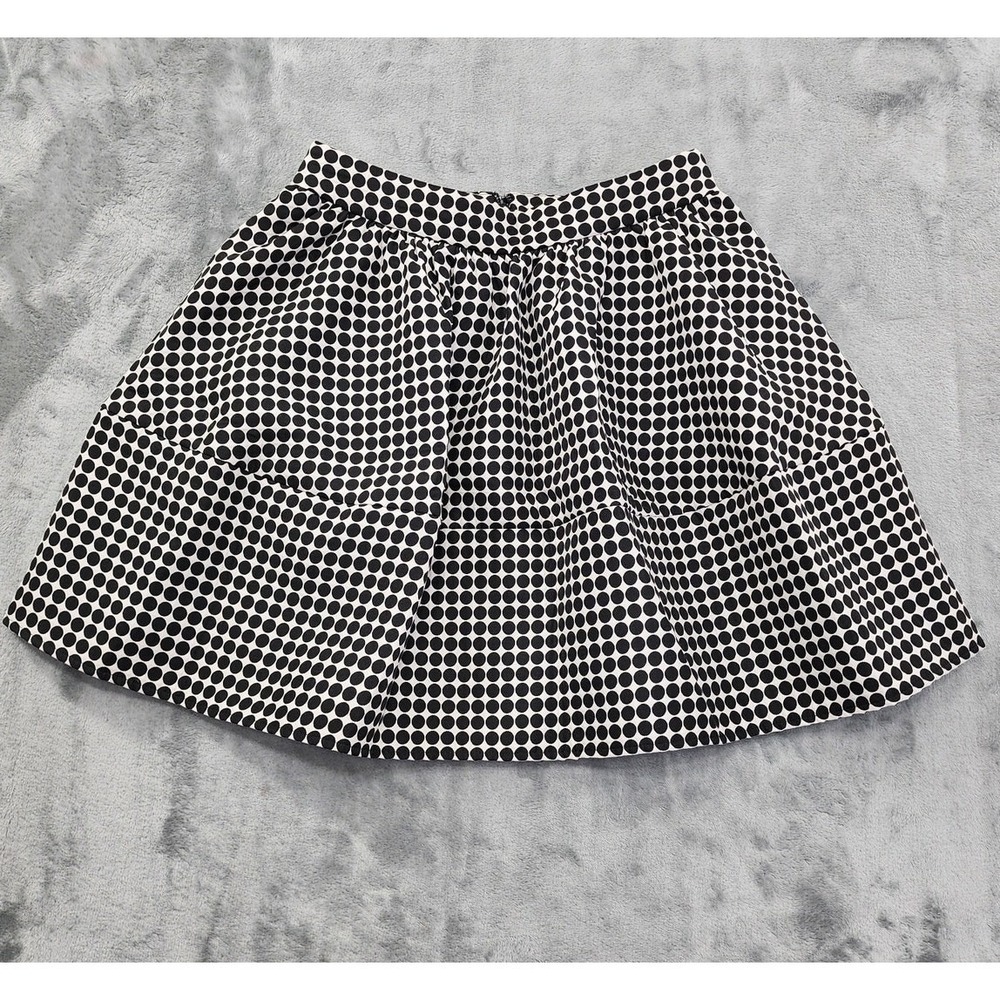Express‎ Skirt Womens 4 Black White Polka Dot A-Line Pleated Mini Rockabilly